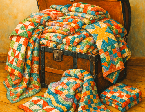 Trunk with Quilts